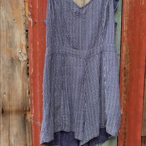 Striped American Eagle ruffled Romper